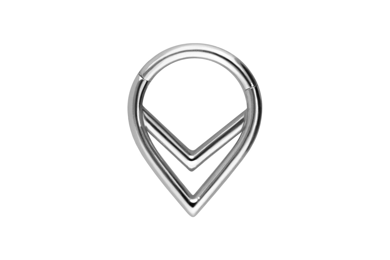 Titan Segmentring Clicker Piercing 2 SPITZE RINGE